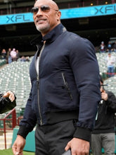 XFL-2023-Dwayne-Johnson-The-Rock-Blue-Bomber-Jacket